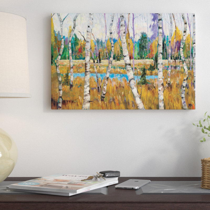 « october parade », reproduction d’art sur toile tendue, H 26 po x l 40 po x P 1,5 po, Toile tendue, Pas de tapis