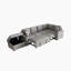 Canapé-lit modulaire convertible en L 84,7 po