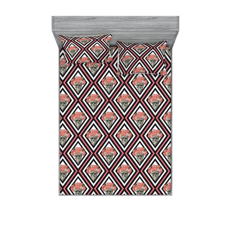 Drap-housse et taies décoratives Ambesonne, Ensemble de draps pour très grand lit californien