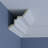 Endurathane Domingo Crown Moulding, 9 3/8"H x 9 5/8"P x 14 5/8"F x 96"L, Factory Primed