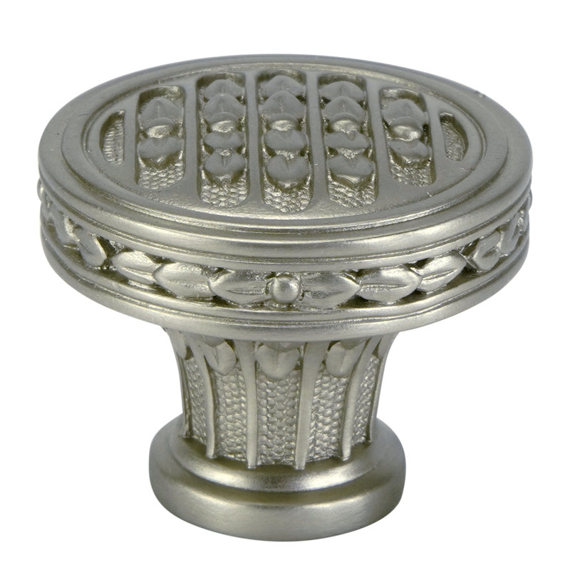 ASTORIA KNOB; BURNISHED FINISH, Silver
