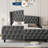 51" Tall Bed Frame with Deep Button Tufted Wingback Headboard and Footboard-273331182
