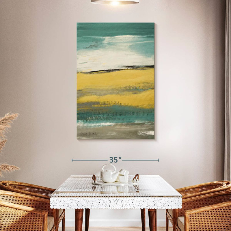 Avery Teal Flatlands, 48" H x 32" W