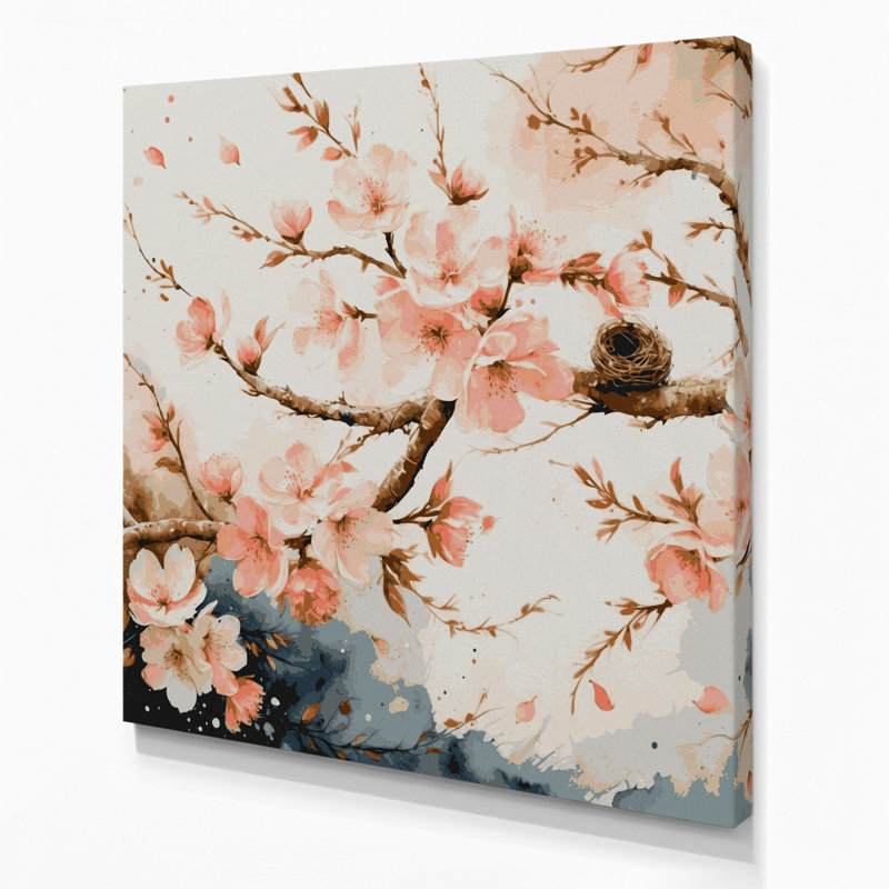 Art mural sur toile beige, H 16 po x l 16 po
