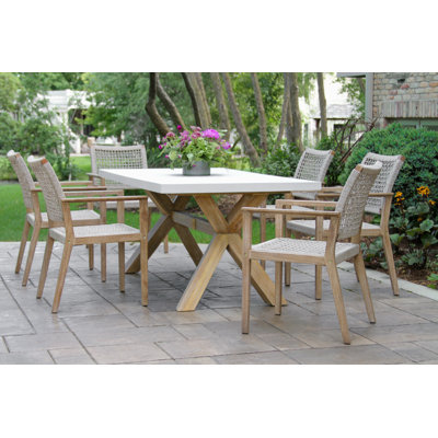 Ensemble repas extérieur pour 6 personnes Fleur