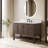 Chazden 48" Herringbone Design Single Bathroom Vanity with Engineered Stone Top