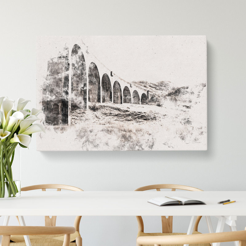 Glenfinnan Viaduct In Scotland - Wrapped Canvas Print, 40cm H x 60cm W x 3cm D