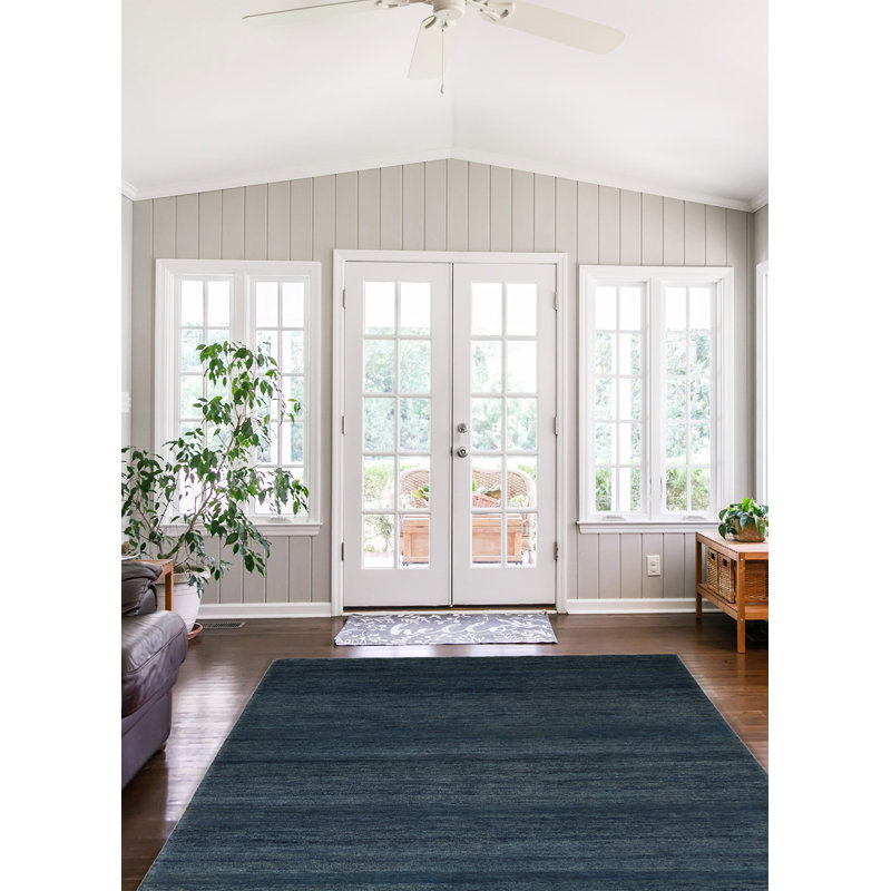 Tapis bleu marine Kashkuli Gabbeh 5 pi 4 po x 7 pi 7 po