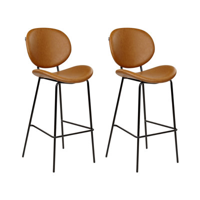 Luana Upholstered Counter Stool with Metal Frame