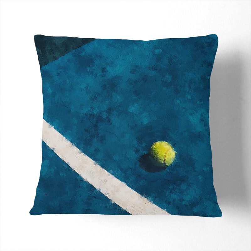 The Tennis Court Scatter Cushion with Filling, 55cm H x 55cm W x 20cm D