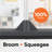 Silicone Broom with  Squeegee