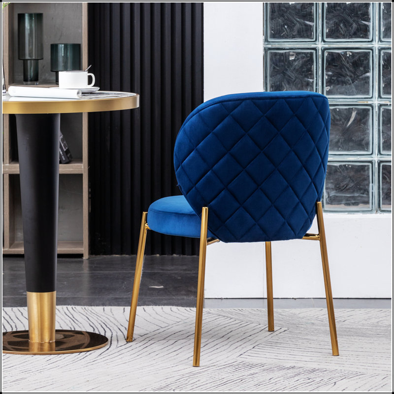 Chaise de salle à manger en velours Contemporary