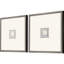 Ensemble de deux reproductions d'art encadrées argentées Coastal Intaglio III