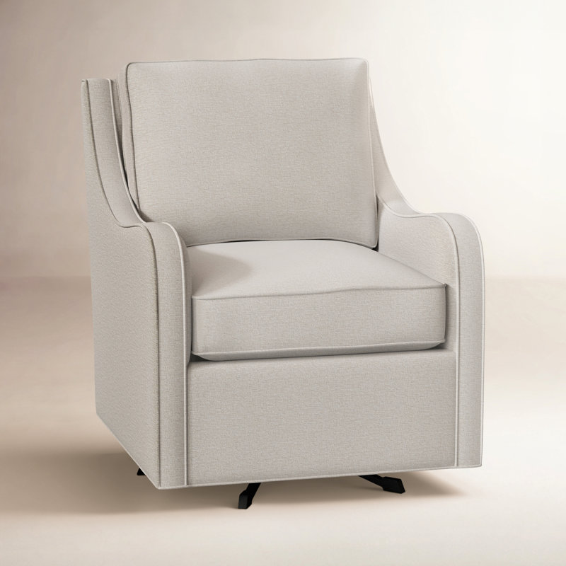 Koko Upholstered Down Filled Swivel Armchair, Azure Maze; 0425-53