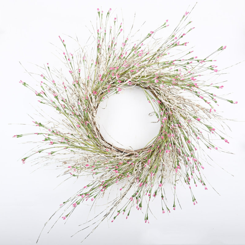 28" Birch Wildflower Spring Front Door Wreath
