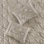 Édredon 7 pièces en grand taupe - Motif magnifique, 1 édredon, 2 taies décoratives, 3 coussins décoratifs, jupe de lit, vapeur pour un superbe design, rembourrage, froissé-121400203-121400207