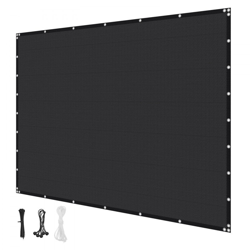 VEVOR Plastic Replacement Canopy, 243.8cm H x 365.8cm W x 0.3cm D, Black