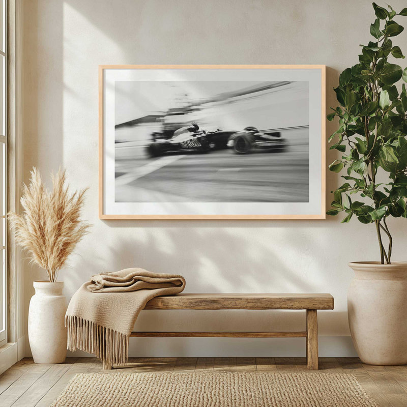 Speed Blur Racing, reproduction sur papier mat d'archives, H 12,25 po x l 15,25 po, Chrome poli