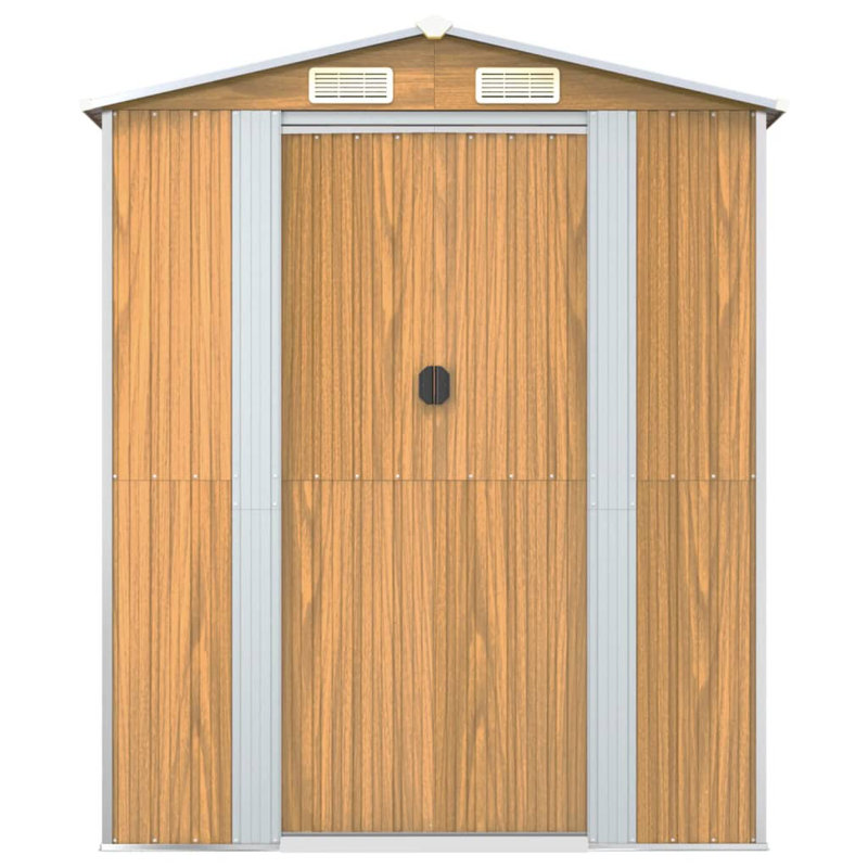Remise de jardin en acier galvanisé brun clair 75,6 x 108,0 x 87,8 po, Marron clair, H 75,6 po x l 75,6 po x P 87,8 po