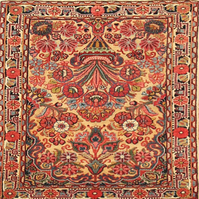 Tapis rouge/bleu traditionnel Esaw