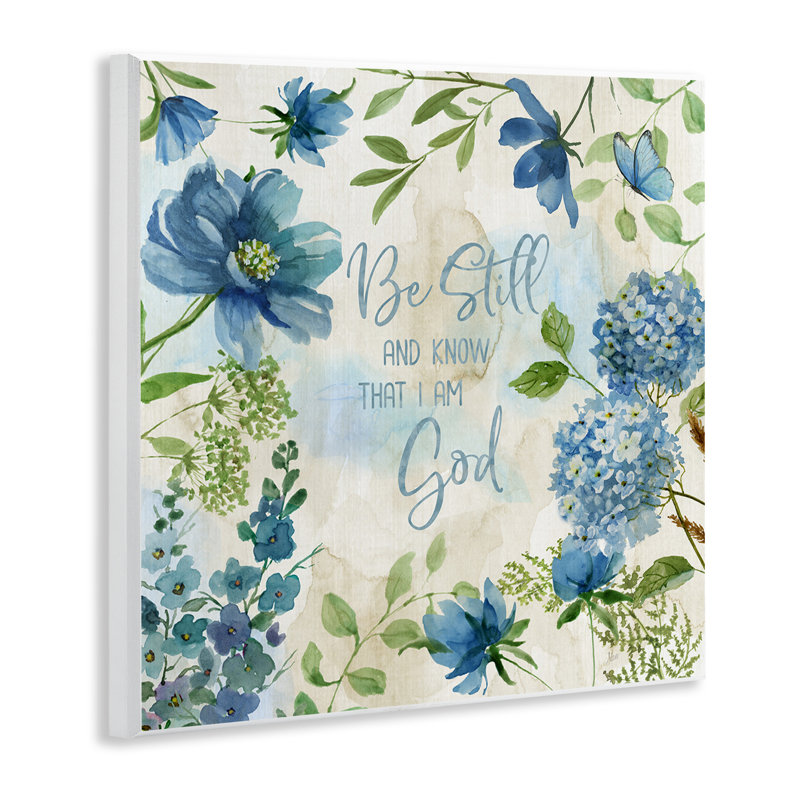 "Be Still", phrase sur bois par Nan