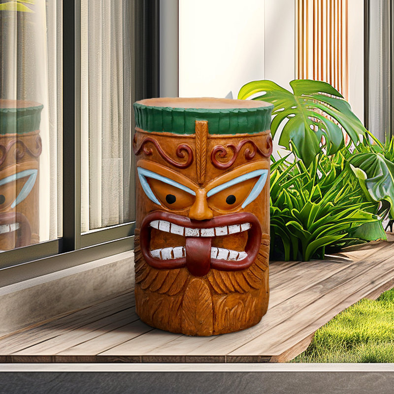 Grande statue Tiki, table d'appoint d'extérieur Tiki Hawaii, table Tiki pour la maison