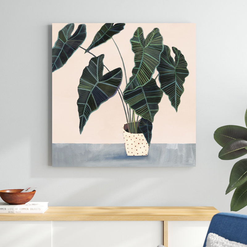 «Houseplant II», peinture sur toile tendue, H 36 po x l 36 po