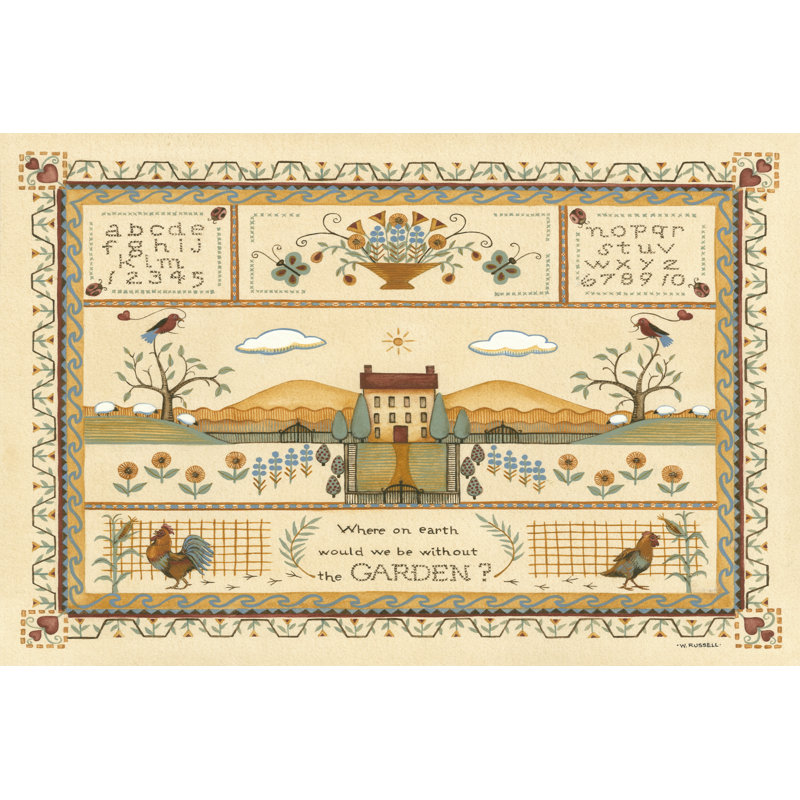 Garden Sampler I by Wendy Russell - Wrapped Canvas Print, 30cm H x 46cm W x 3.8cm D