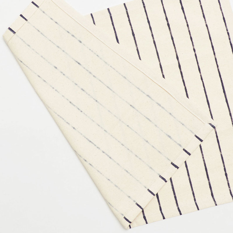 Stripe Block Print Napkins, Navy, 13" x 18", Striped