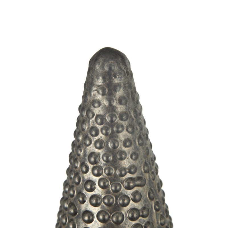 Arbre en verre sur base en bois, Gris / bleu / brun, H 14,2 po x l 7,1 po x P 7,1 po
