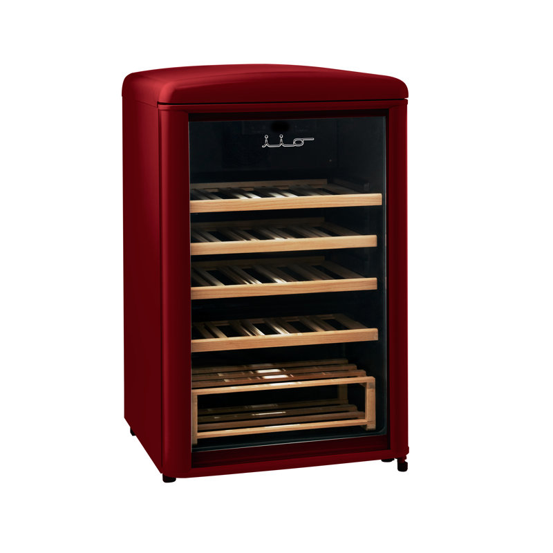 Refroidisseur à vin iio 30 bouteilles sur pieds avec tablettes en bois iio, Vin rouge