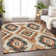 Machine Washable Indoor/Outdoor Xhevrie Terracotta Rug