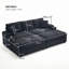 Ensemble de canapé-lit modulaire convertible modulaire avec rangement pour accoudoirs, porte-gobelets en acier inoxydable, charge USB et sièges profonds pour le salon, le loft ou le bureau-684668917