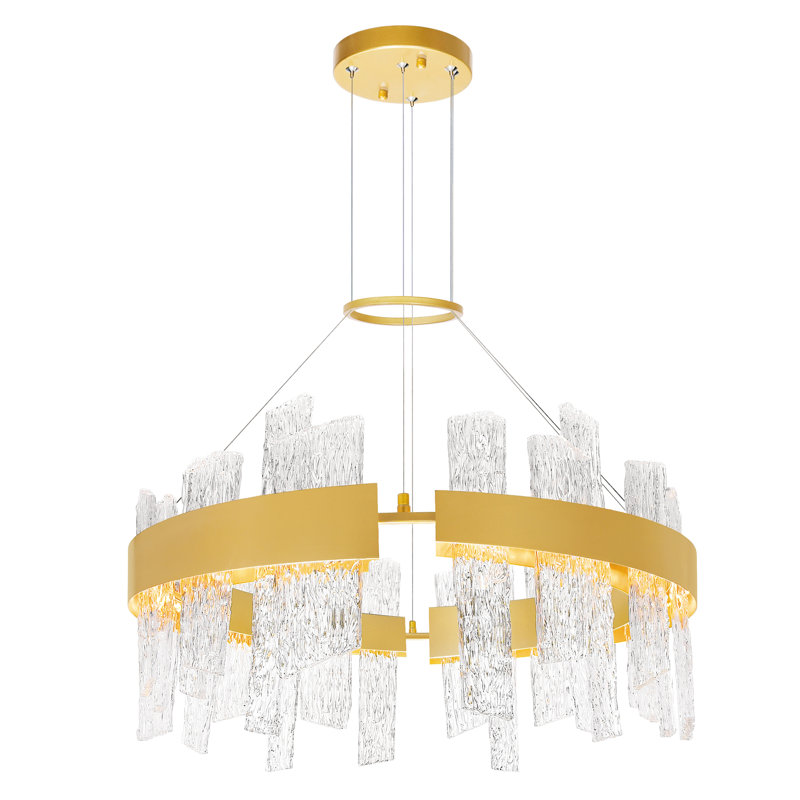 Lustre moderne à DEL - Éclairage à intensité variable intégré pour la salle à manger, la chambre à coucher ou le vestibule