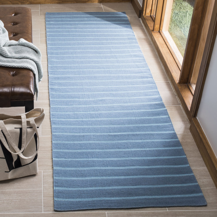 Rodgers Hand Woven Flat Weave Wool Striped Rug