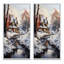 Blanc blanc brun en hiver "Blanc brun en hiver" 2 pièces-314357971-314357982