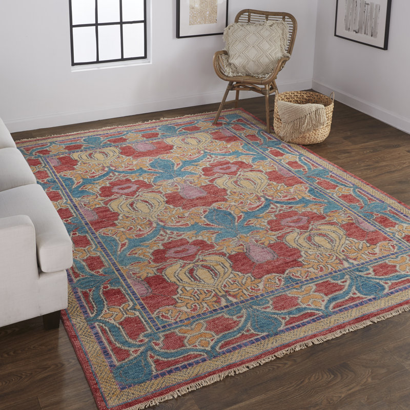 Tapis en laine Olajuwan, Rectangle 7 pi 9 po x 9 pi 9 po