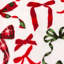 Festive Bows Machine Printed Throw Blanket