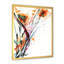 Cadre photo « abstract handpainted orange florals », reproduction sur toile-48412483-48412482
