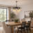 14.6" W 8-Light Transitional Open-Cage Semi-Flush Mount Ceiling Light in Dark Bronze