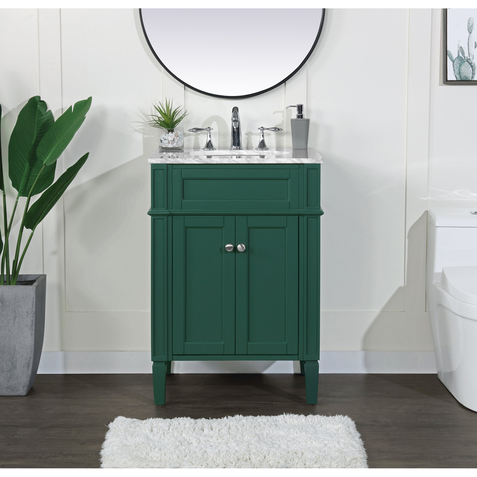 Rivers 24'' Single Bathroom Vanity, Green