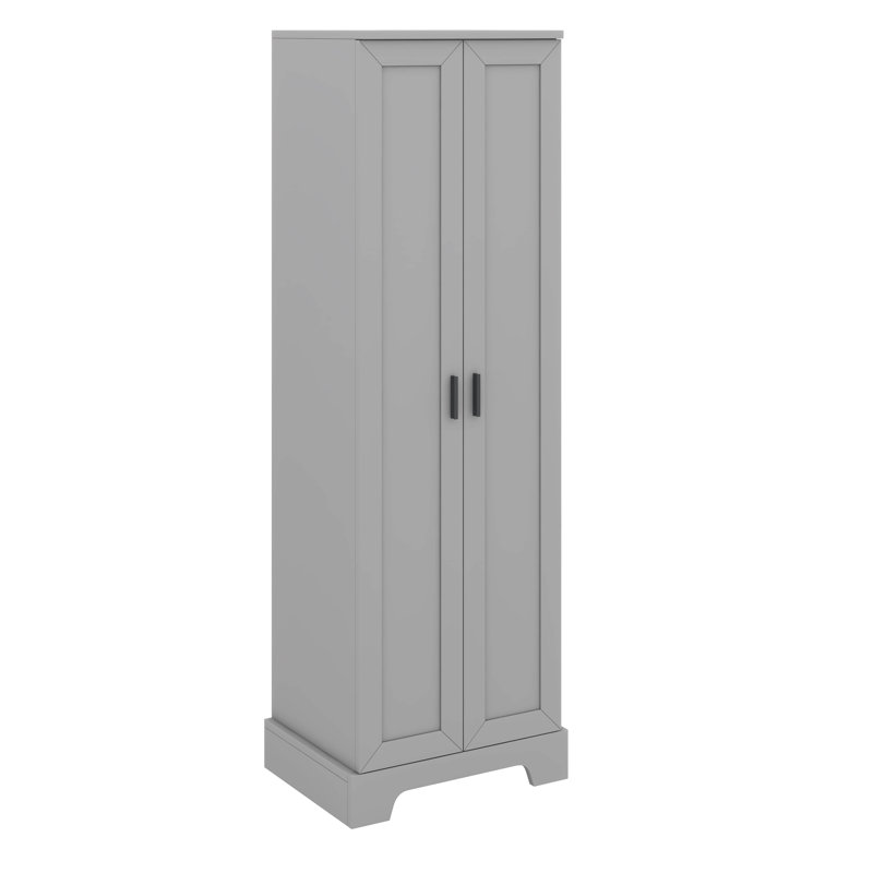 Armoire de rangement de salle de bain avec 2 portes, armoire de plancher avec tablettes réglables, pour salle de bain, cuisine, salon, bureau