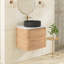 Meuble-lavabo mural simple 23,6 po avec dessus en pierre reconstituée-653915614