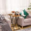 Saboun Cross Legs Rectangular Side Table