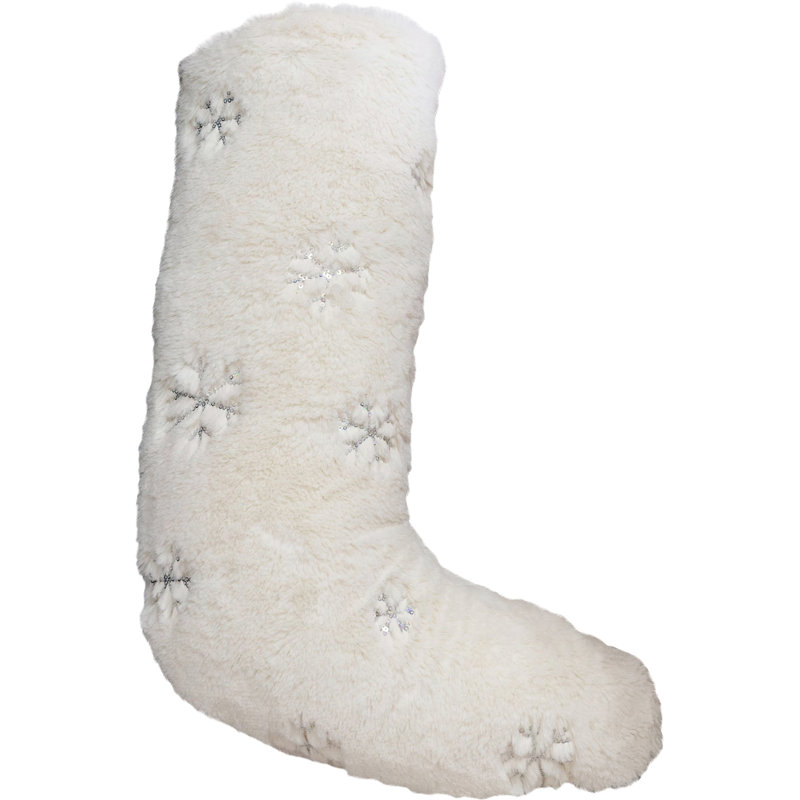 Chaussette de Noël en velours brodé à paillettes
