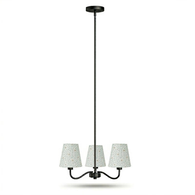 3-light 21"w Polished Brass Modern Spider Chandelier With Linen Shades For Dining Room Or Kitchen Island