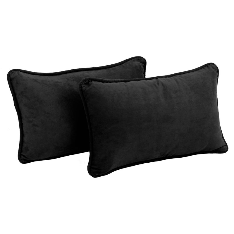 Rectangular Pillow Cover & Insert, Black