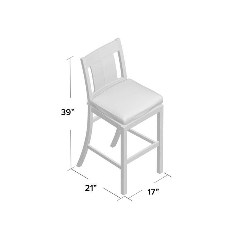 Croquet 24.5" Patio Bar Stool with Cushion, Rollo Chambray InsideOut® Linen, Welt, Oyster Teak