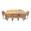 Venice 9 - Piece Solid Wood Dining Set-1203053448