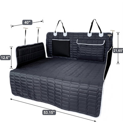 Cargo area liner for sport utility vehicles designed for canines, waterproof trunk cover with bumper flap protector, pet cargo mat suitable for SUVs, sedans, and vans, slip-resistant and scratch-proof dog seat cover, oversized universal fit.